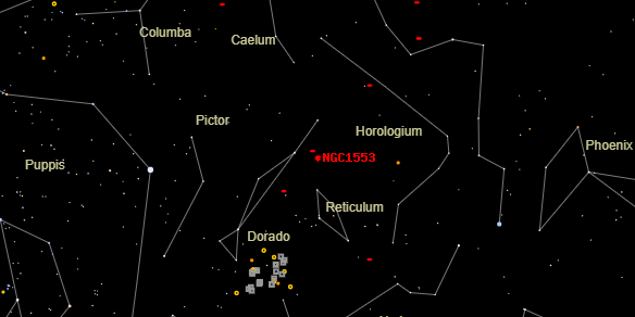 NGC1553 on the sky map