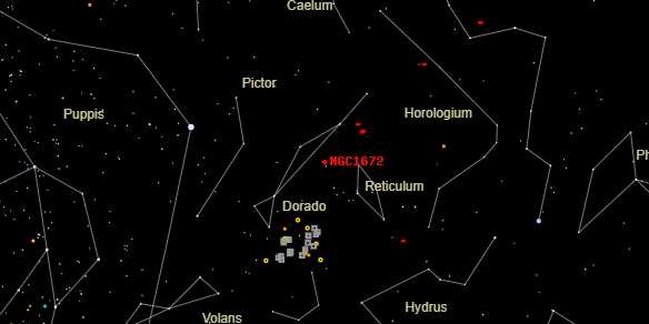 NGC1672 on the sky map