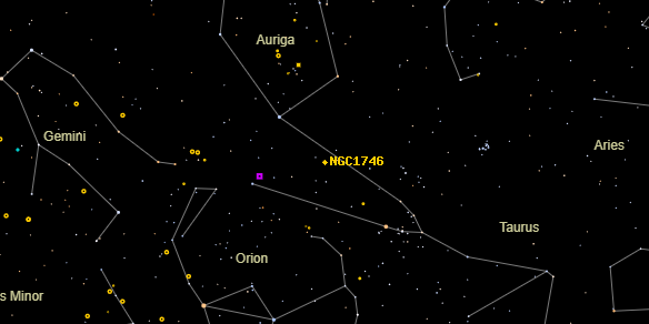NGC1746 on the sky map
