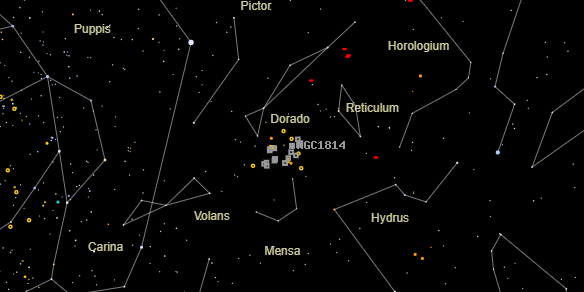 NGC1814 on the sky map