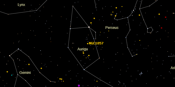 NGC1857 on the sky map