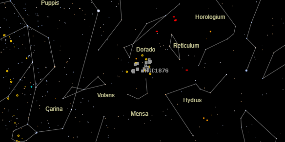 NGC1876 on the sky map
