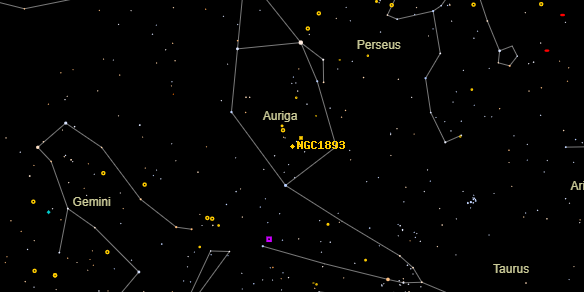 NGC1893 on the sky map