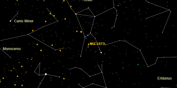 NGC1973 on the sky map