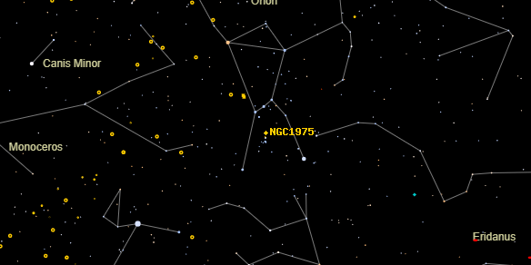 NGC1975 on the sky map