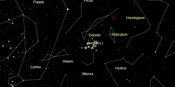 NGC2011 on the sky map