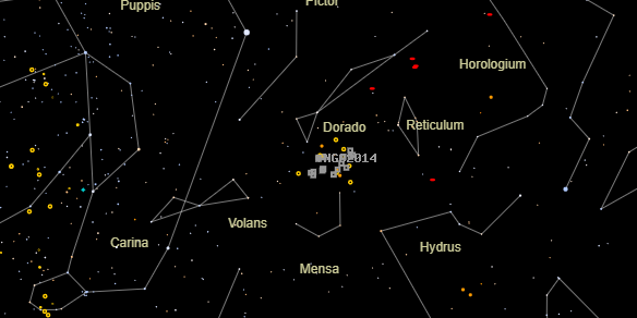 NGC2014 on the sky map