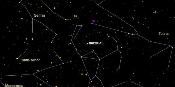 NGC2045 on the sky map