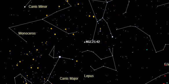 NGC2142 on the sky map