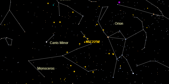 NGC2252 on the sky map