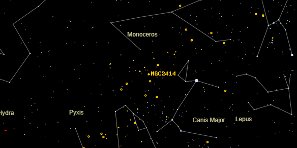 NGC2414 on the sky map