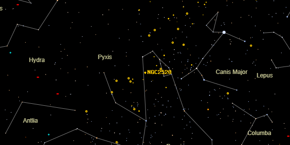 NGC2520 on the sky map