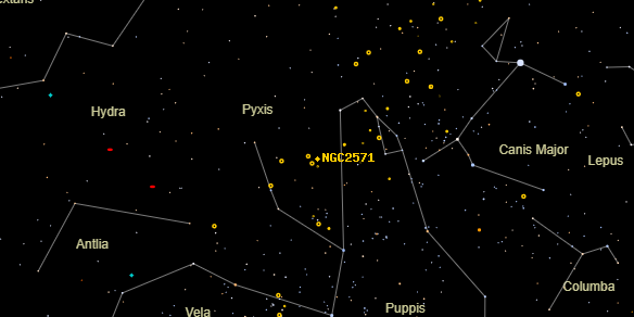 NGC2571 on the sky map