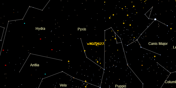 NGC2627 on the sky map