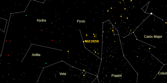 NGC2658 on the sky map