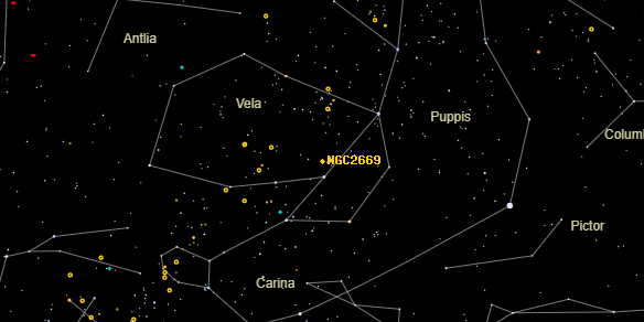 NGC2669 on the sky map