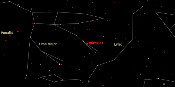 NGC2841 on the sky map