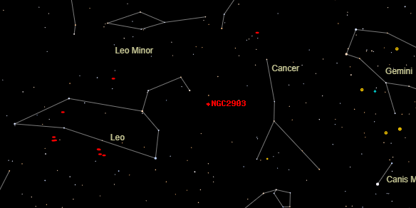 NGC2903 on the sky map