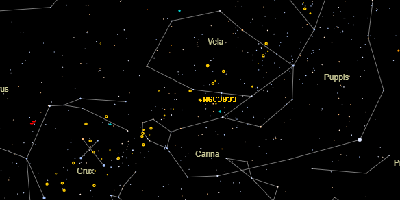 NGC3033 on the sky map