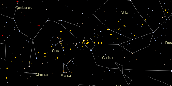 NGC3519 on the sky map