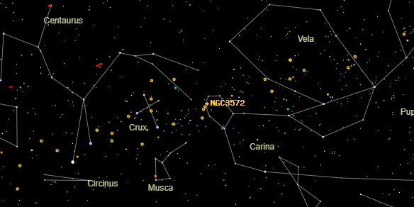 NGC3572 on the sky map