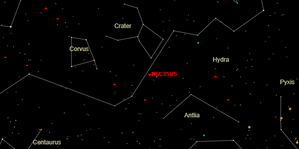 NGC3585 on the sky map