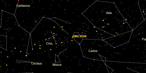 NGC3590 on the sky map