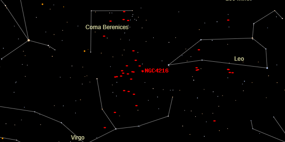 NGC4216 on the sky map