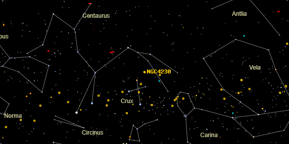 NGC4230 on the sky map