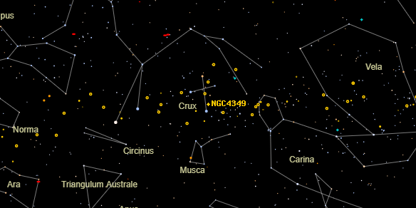 NGC4349 on the sky map