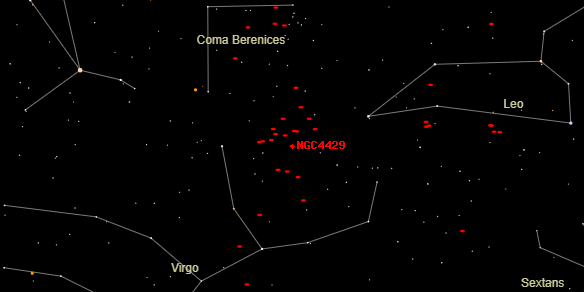NGC4429 on the sky map