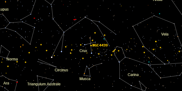 NGC4439 on the sky map