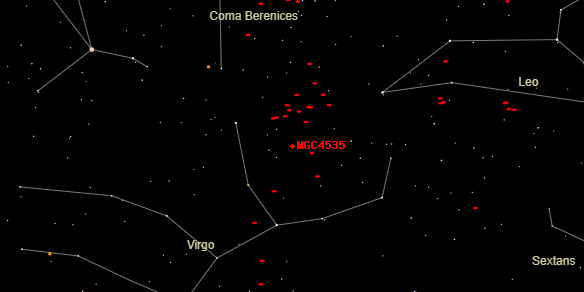 NGC4535 on the sky map