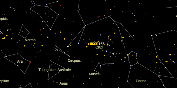 NGC5168 on the sky map