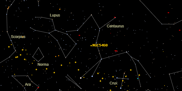 NGC5460 on the sky map