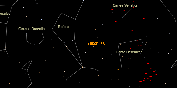 NGC5466 on the sky map