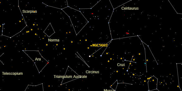 NGC5662 on the sky map