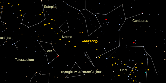 NGC5925 on the sky map