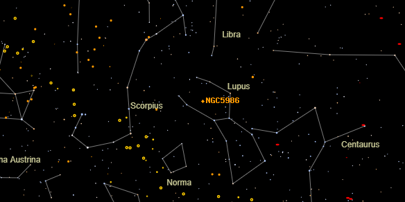NGC5986 on the sky map