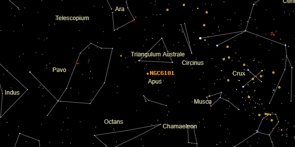 NGC6101 on the sky map