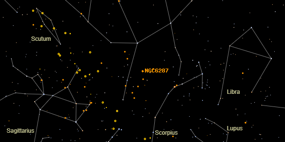 NGC6287 on the sky map