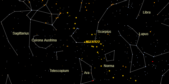 NGC6322 on the sky map