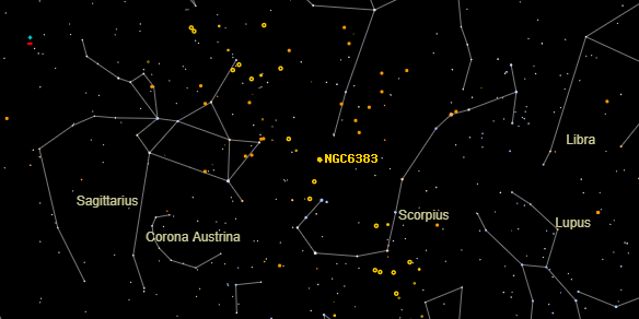 NGC6383 on the sky map