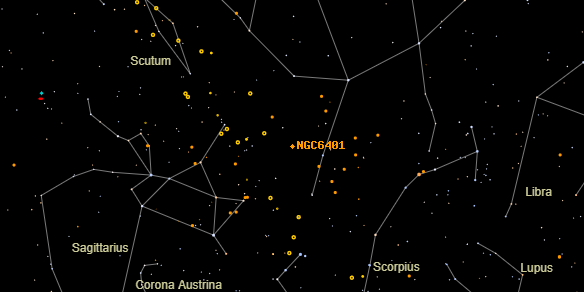 NGC6401 on the sky map