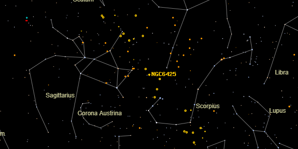 NGC6425 on the sky map