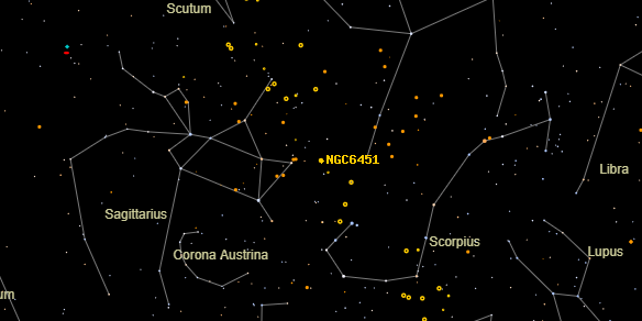 NGC6451 on the sky map