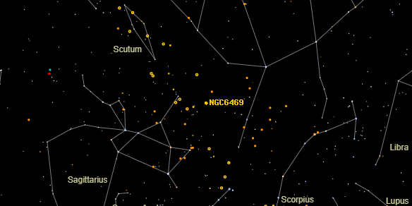 NGC6469 on the sky map