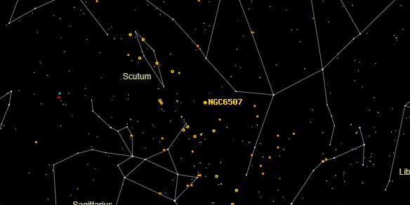 NGC6507 on the sky map