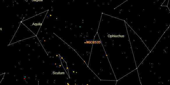 NGC6535 on the sky map
