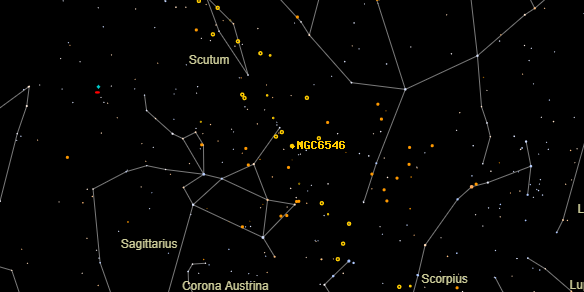 NGC6546 on the sky map